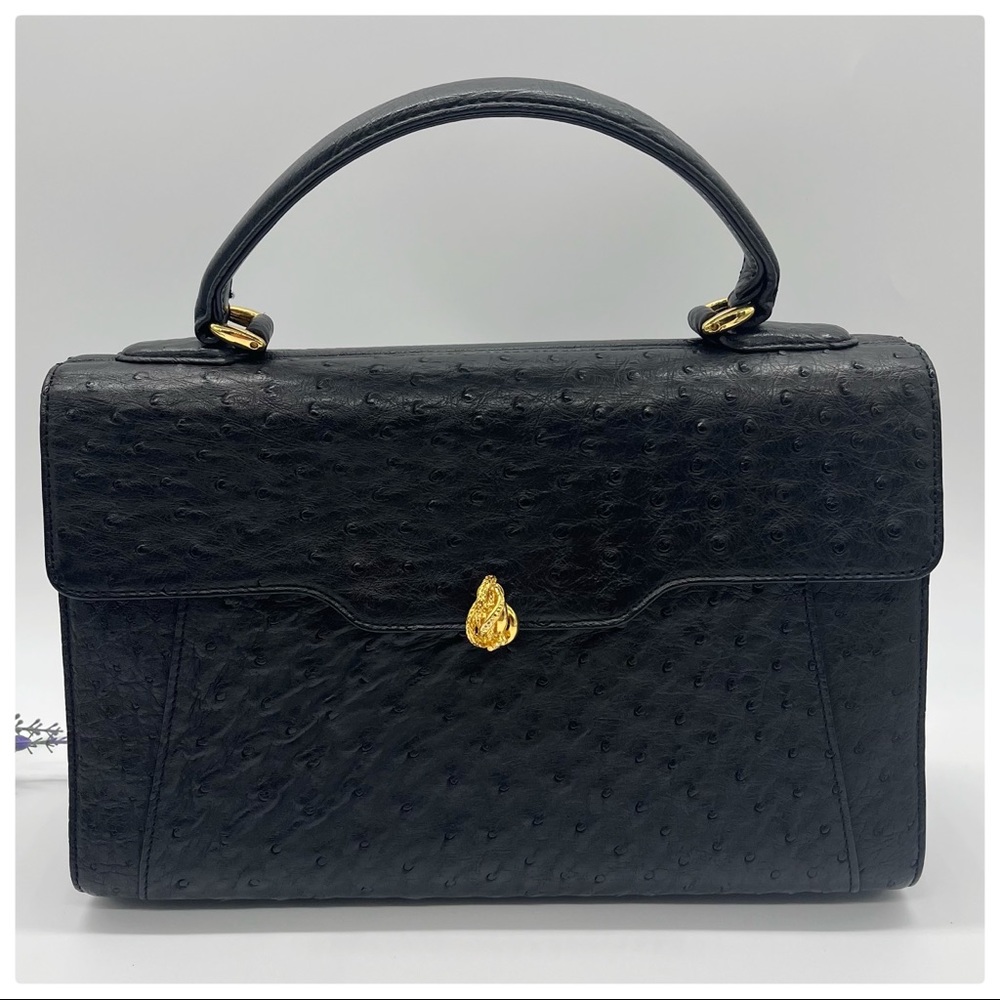Genuine Ostrich Top handle bag